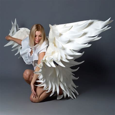 costume with wings feather|realistic angel costume.